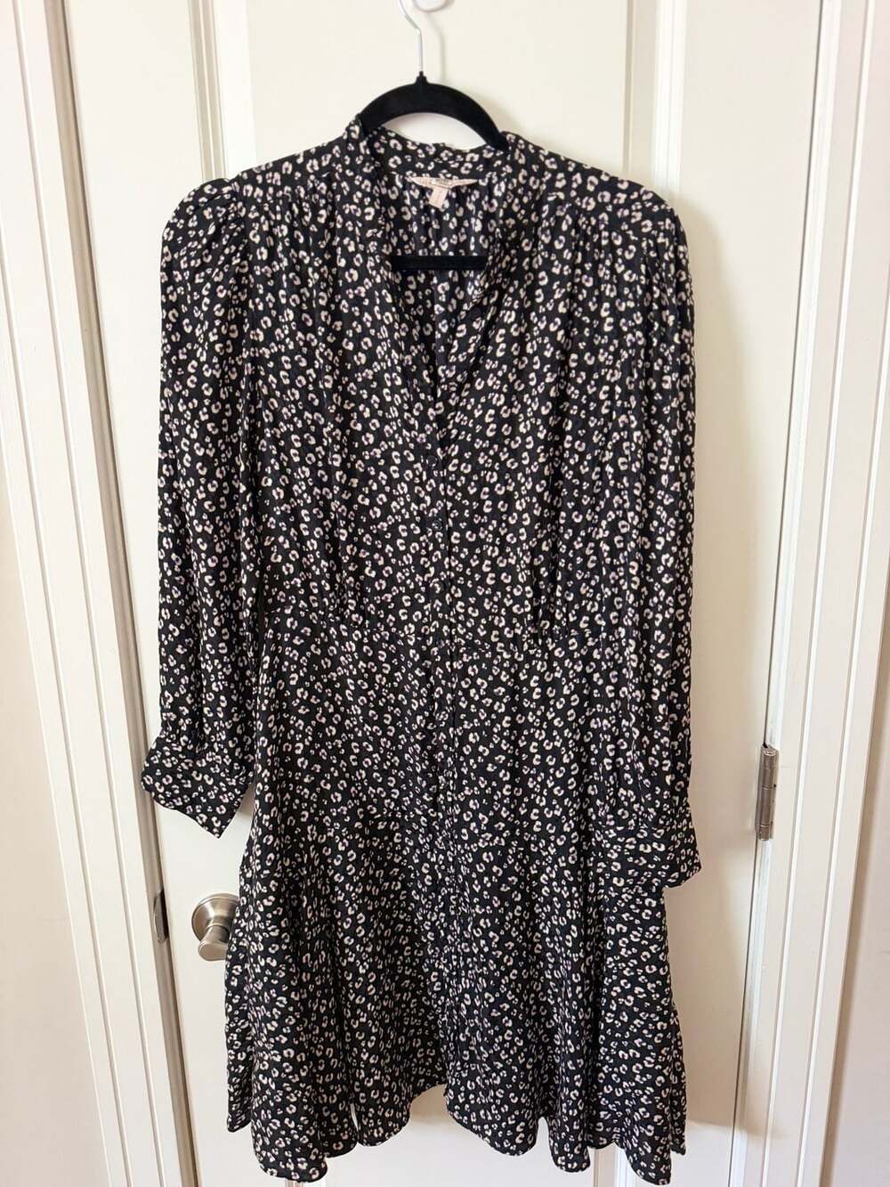 Rebecca Taylor Leopard Print Button Dress Size 4